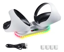 Comprar Carregador Suporte Dock Led Para Controle Óculos Psvr2 Branc