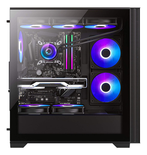 Funda de cristal negro Gamemax Mid Tower e-ATX Quest