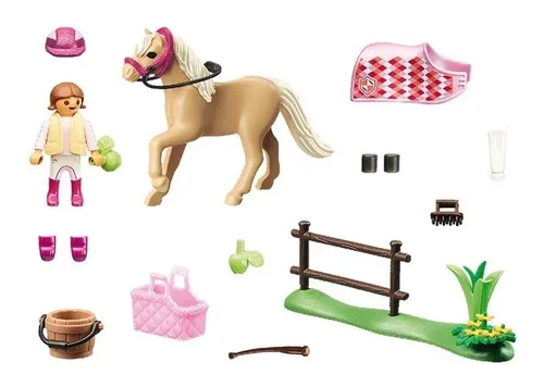 Playmobil niña online con pony