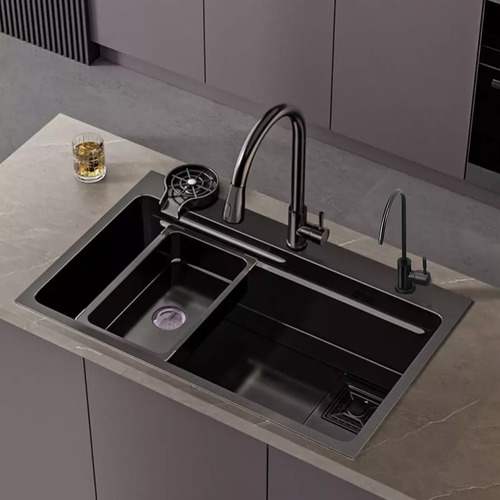 Fregadero Cocina Organizador 304 Acero Inoxidable Almacenamiento Resistente Al Desgaste Resistente Al Aceite Fácil De Limpiar 68*45*20cm Bokoptyr Aplicación De Múltiples Escenarios