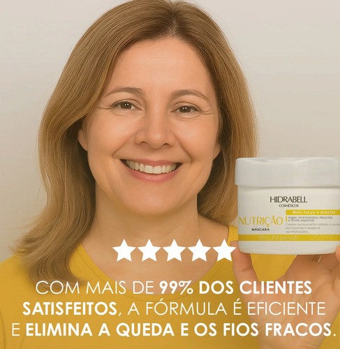 Shampoo Para Cabelo Seco Hidrabell Fios Mais Saudáveis 350ml