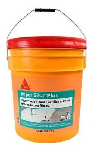 Impermeabilizante Acrílico Imper Sika Plus 18 Litros Blanco