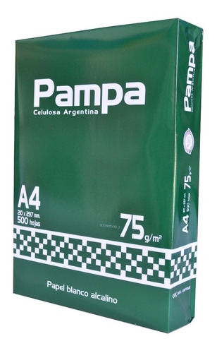 Resma De Hojas Pampa A4 75 Gr 500 Hojas Blanca