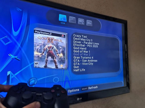 Playstation 2 Fat C/ Hd Configurado Lotado De Jogos Ps2 Fat Com Hd Cheio De Conteudo! Black