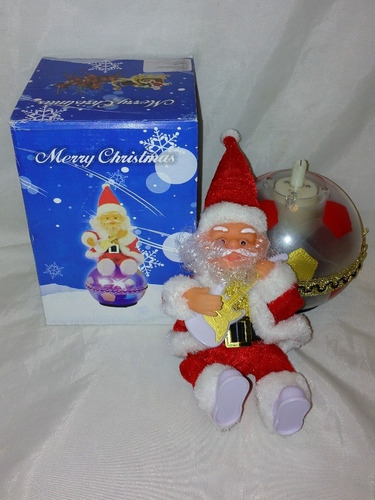 Santa Animado Con Esfera De Luz Para Estas Fechas De Navidad