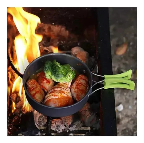 Estufas Set Ollas Camping 10piezas Con Cocinilla Y Cubiertos