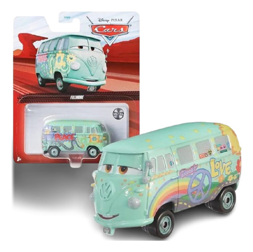Disney Cars Fillmore Race Team Kombi Vw Miniatura Carros