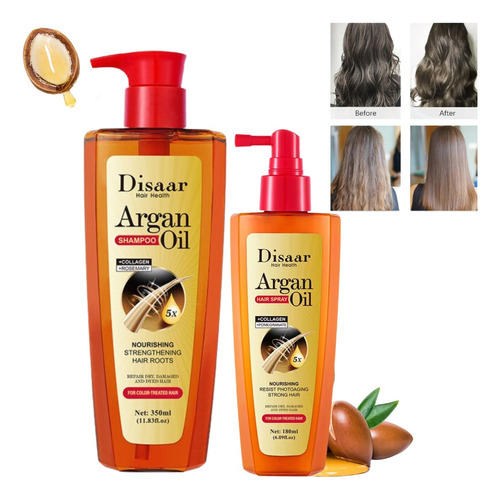 Pack Shampo Colágeno + Spray Para Cabello Aceite De Argan