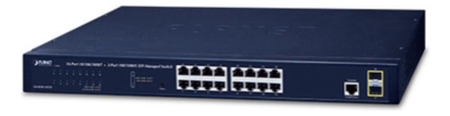 Switch Administrable Capa 2 De 16 Puertos 10/100/1000t Con 2