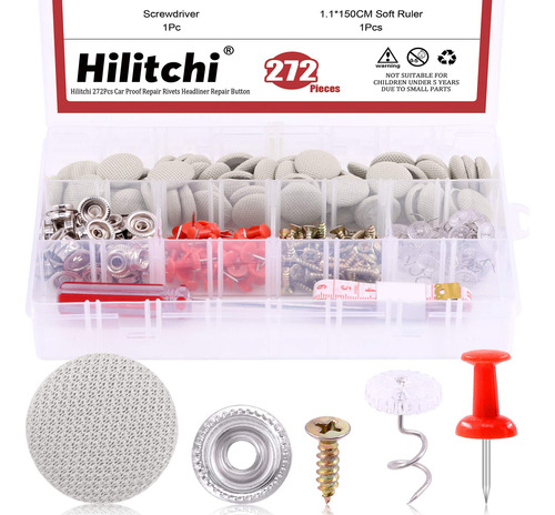 Hilitchi Kit Reparacion Techo Automovil 152 Pieza Remache