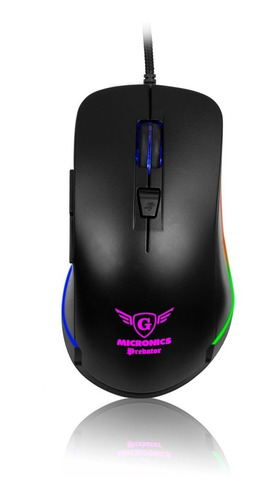 Mouse Gamer 6 Botones Rgb Micronics Predator