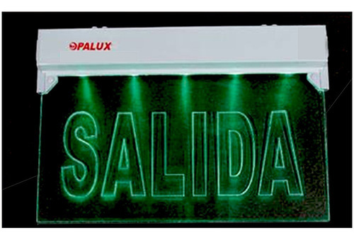 Letrero Señalizador Acrilico Led Salida Op-397 Opalux Reliev