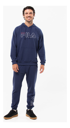 Buzo Canguro Hombre Fila Outline Light