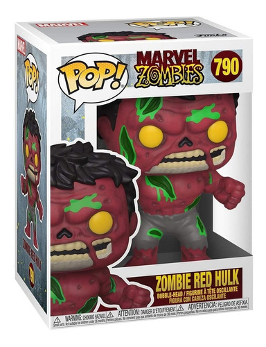 Figura Funko Pop Bobblehead Marvel Zombies Hulk Red 790