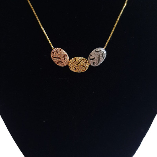 Collar Gargantilla Dije Oval Florentino De Oro Laminado 18k Oro
