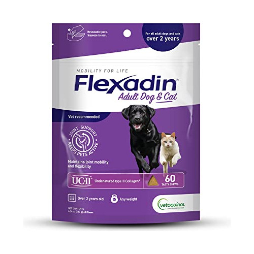 Vetoquinol Flexadin Adult Dog And Cat Hip And Joint 4xws2