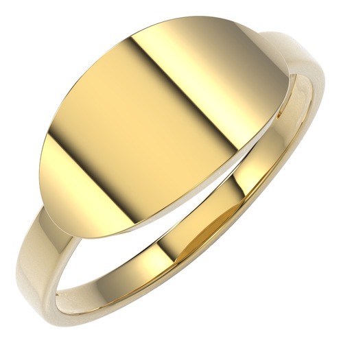 Anillo Graduacion Ovalado Oro 10k + Grabado Personalizado Dorado 5