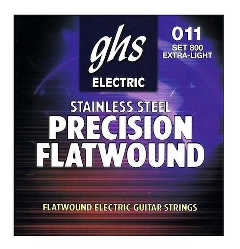 Encordado Guitarra Electrica Ghs Precision Flatwound 011