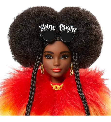 Barbie Extra 1 Saco Arcoiris Afro Con Perrito