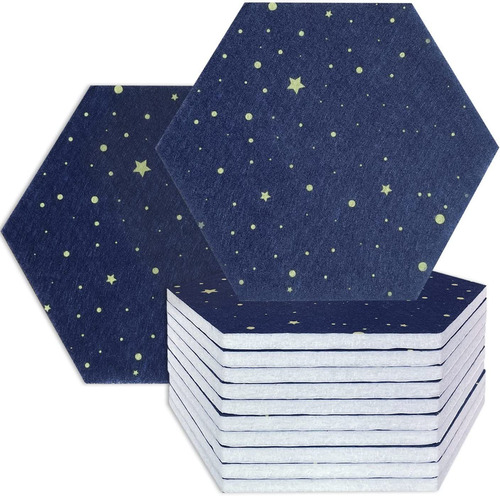 Paquete De 12 Paneles Acústicos Hexagonales De Cielo E...