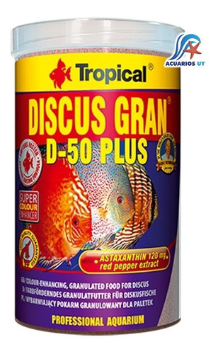 Alimento P/peces Disco. Tropical Discus Gran D-50 Plus 440g