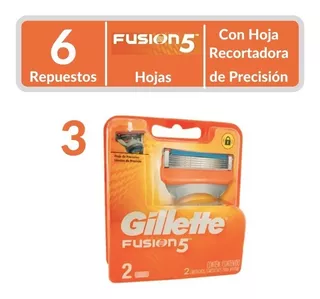 Repuesto Gillette Fusion5 Proglide 6 Unidades Originales!!