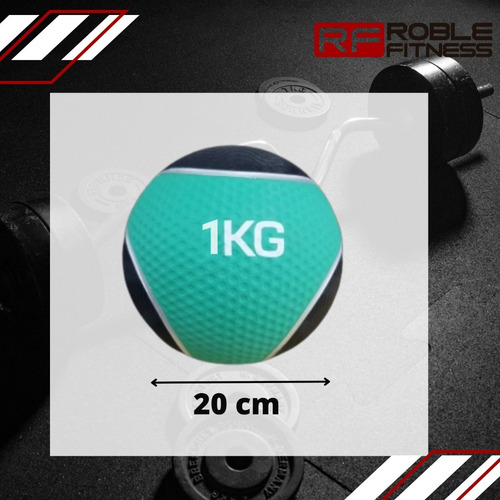 Imagen 3 de 8 de Pelota Medicinal Medicine Ball Con Pique De 1 Kg Yoga