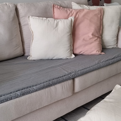 Pillow Manta Protector Cubre Asiento Sillon Tusor 2 Cuerpos