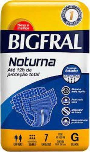 Fralda Bigfral Derma Plus Noturna G Geriátrica