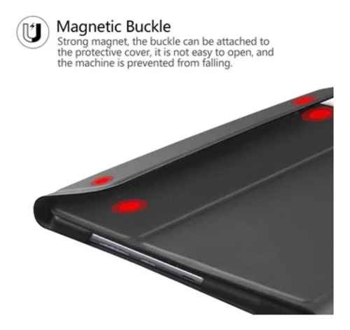 Funda Con Teclado Negro Para Tab Samsung S10 Plus Español