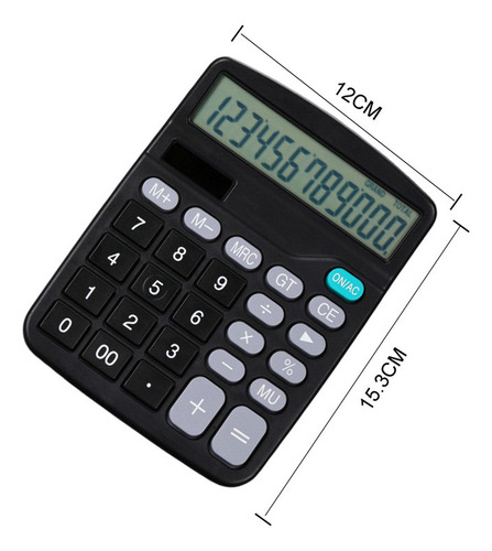 Dnn Calculadora Mesa 12 Dígitos Com Visor Lcd Grande