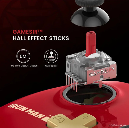 Controlador con cable Gamesir G7 HE para Xbox/PC con Hall Stick de color rojo