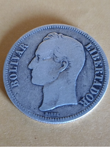 Moneda 5 Bolivares 1888