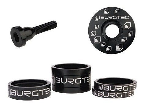 Kit Tapa Y Espaciadores De Dirección Burgtec Negro