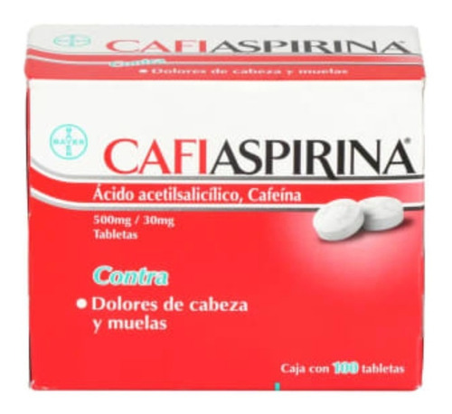 Cafiaspirina Bayer 500 Mg Con 100 Tabletas