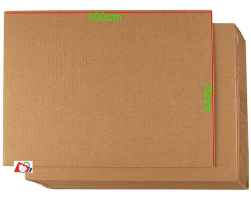 10 Laminas De Carton Microcorrugado Kraft 1mm  70cmx100cm