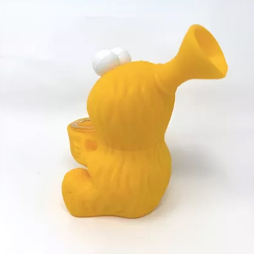 Mini Bong De Vidrio Silicon Portatil Comegalleta Amarillo