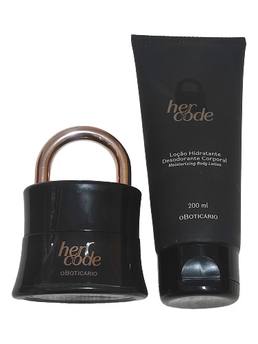 Kit Her Code Eau De Parfum Perfume Do Cadeado Boticário + Loção Hidratante Corporal 200ml