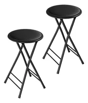 Comprar Juego De 2 Taburetes Altos Mostrador - Sillas Plegables...