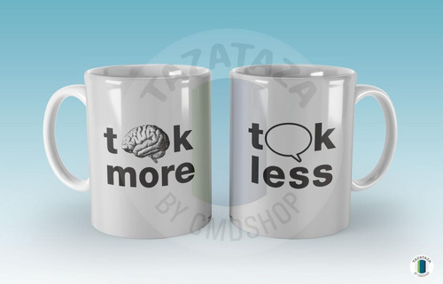 Imagen 1 de 1 de Taza Mug Diseño Think More. Merienda. Para Té O Café