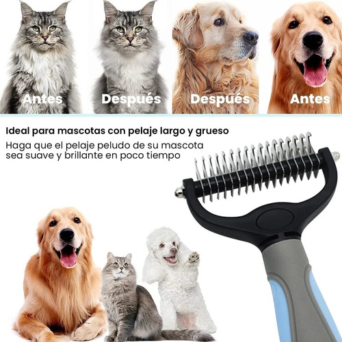 Cepillo Deslanador Perro Gato Peine Mascotas Peines Grande