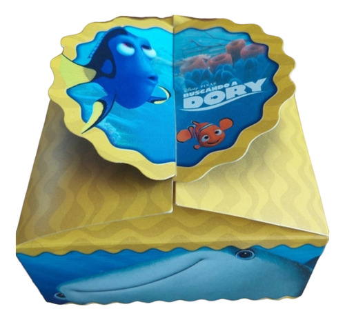 Cajas Para Sorpresas Dory Cotillón Cumpleaños Peces Marinos