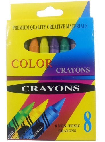 2 Cajas 8 Crayolas, Buena Calidad, No Toxico Niños