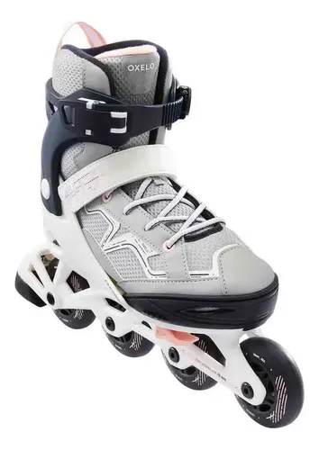 Patins Infantil Fit 3 Oxelo Cor Cinza Tamanho Dos Patins 33/36