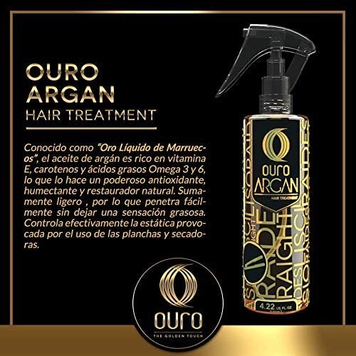 3 Pzas Aceite Argan 125 Ml Ouro Tratamiento Capilar