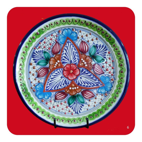 Imagen 7 de 10 de Plato De Talavera Poblana Color 25 Cm Varios Modelos Plt