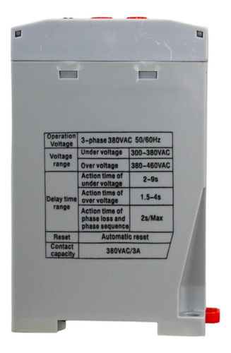 Rele De Asimetria Monitor De Voltaje Trifasico 1no+1nc Xj3-d