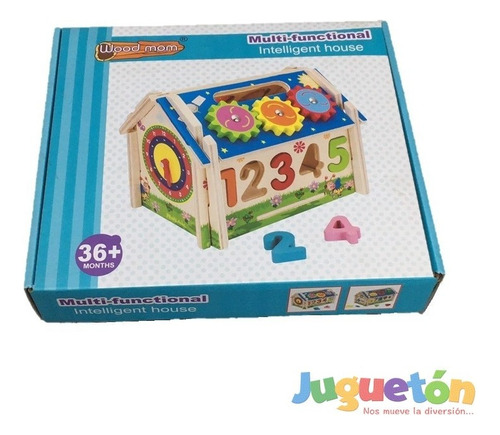 Juego Casita Encaje Multifuncional Madera Motricidad Fina