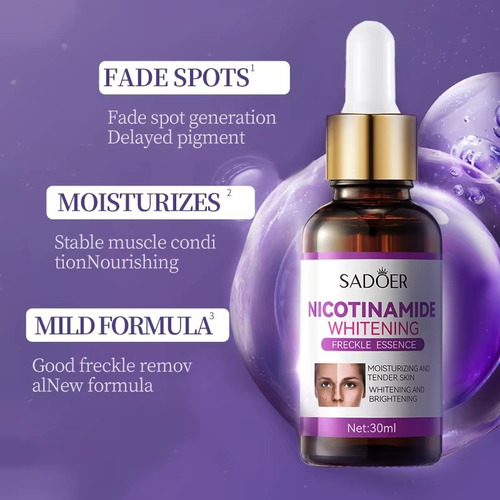 Serum Facial Sadoer De Niacinamida Blanqueador Aclarante Todo Tipo De Piel Día/noche