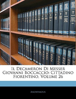 Libro Il Decameron Di Messer Giovanni Boccaccio: Cittadin...